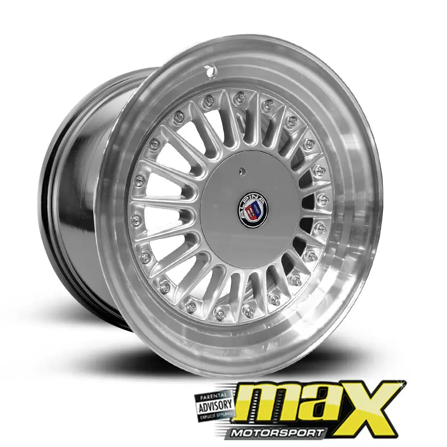 15 Inch Mag Wheel - MX1005-15SL  Alpin Style Wheel (4x100 / 114.3 PCD)