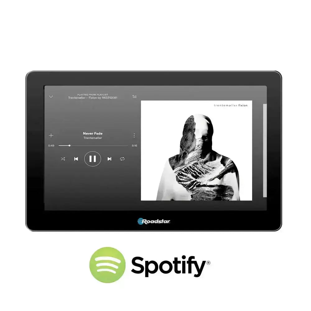 10.1" Roadstar Android Entertainment Headrest Tablet Screens With Bluetooth Headphones