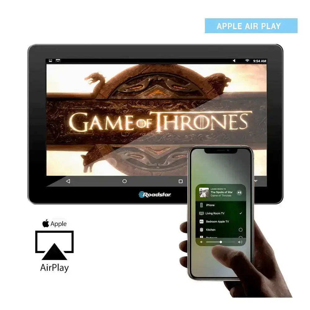 10.1" Roadstar Android Entertainment Headrest Tablet Screens With Bluetooth Headphones