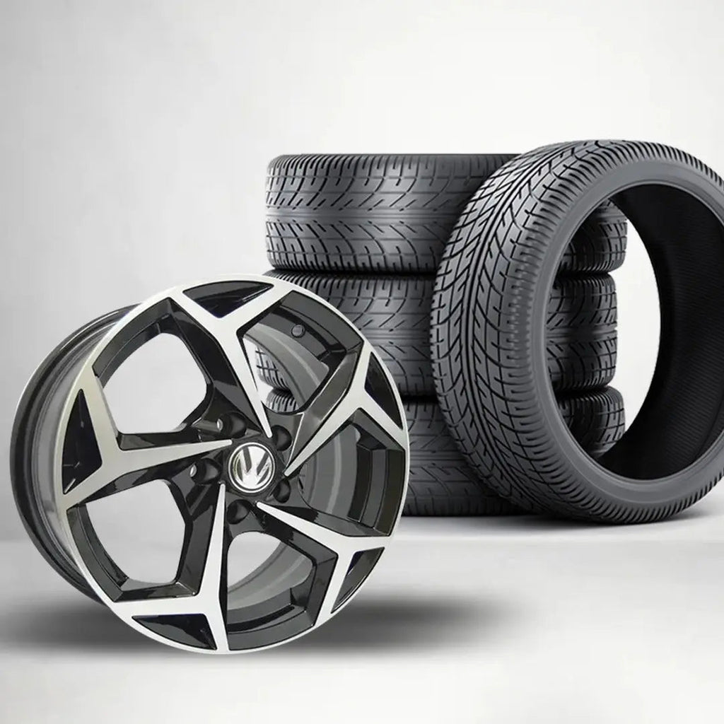 14 Inch MX1004 Polo R-Line Style Wheel & Tyre Combo (5x100 PCD)