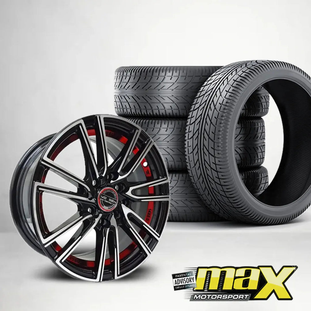 14 Inch MX452-14RD VSN Style Wheel & Tyre Combo (4x100/114.3 PCD)