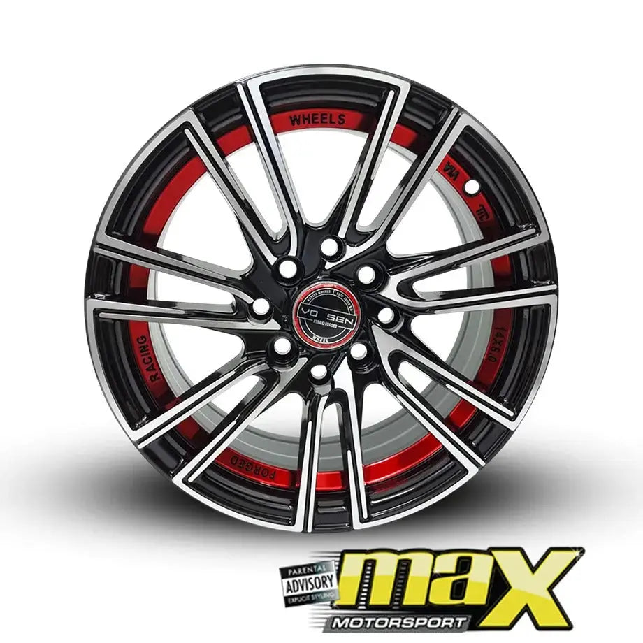 14 Inch MX452-14RD VSN Style Wheel & Tyre Combo (4x100/114.3 PCD)