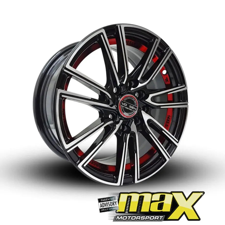 14 Inch Mag Wheel -  MX452-14RD VSN  Wheel - 4x100/114.3 PCD