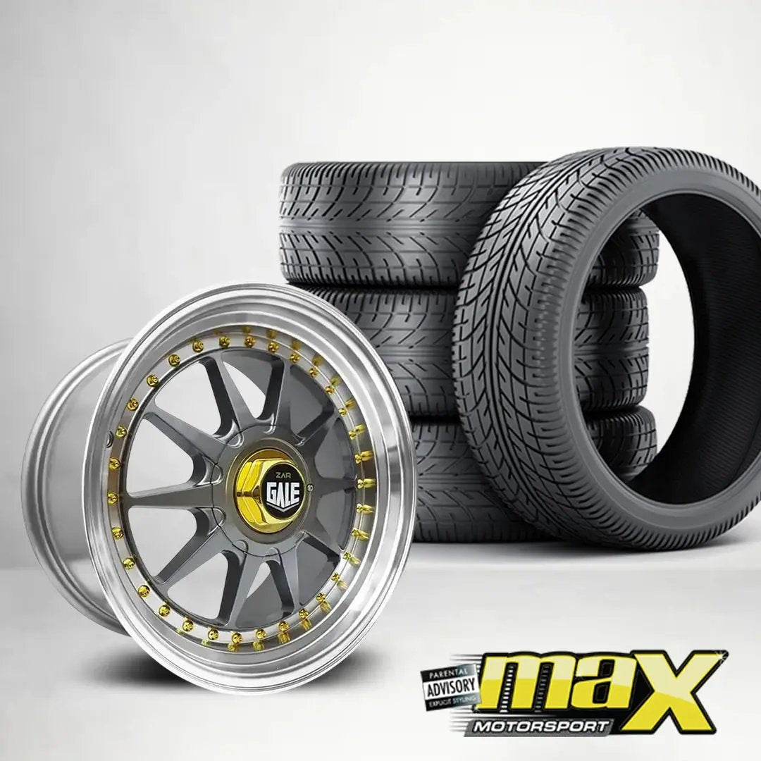 15 Inch MX1214-G4 Gale Ewing Style Wheel & Tyre Combo - (4x100 / 5x100 PCD)
