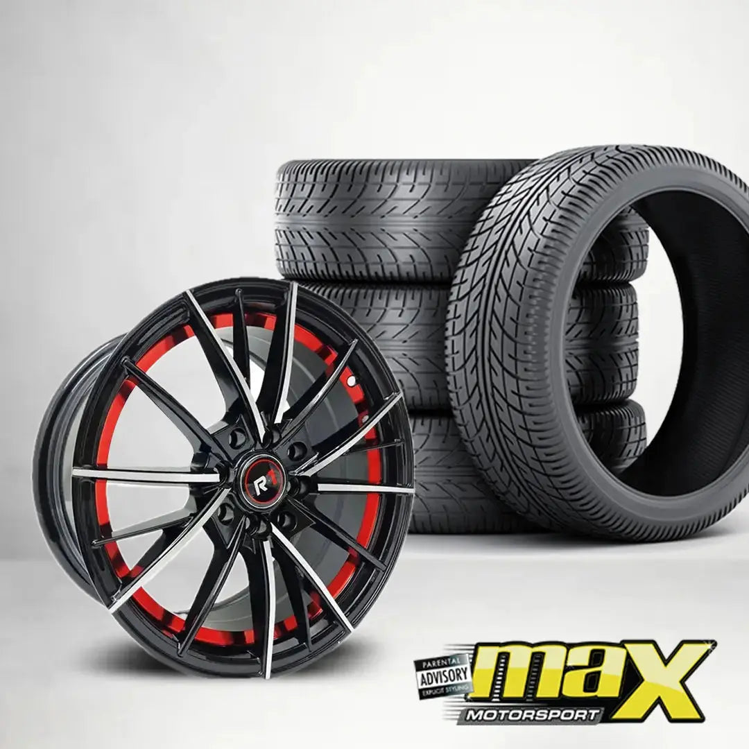 15 Inch MX244-RD Wheels Wheel & Tyre Combo - (4x100/ 4x114.3 PCD)