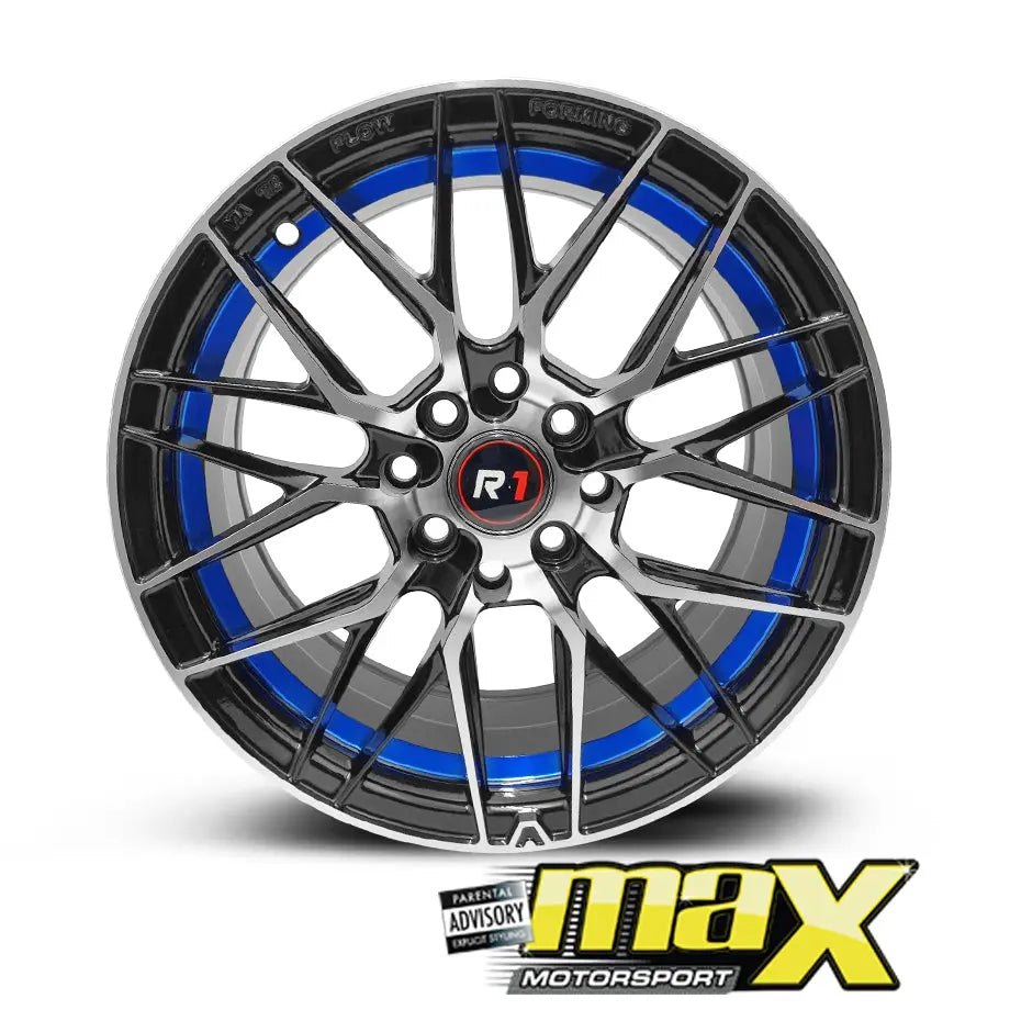 15 Inch Mag Wheel - MX088-BL Wheels (4x100/ 4x114.3 PCD)