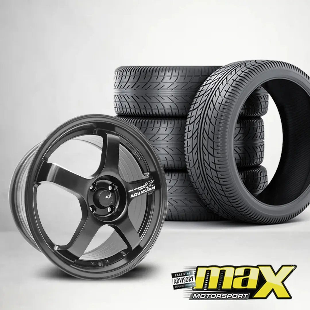 17 Inch MX512-17MB Advan GT Racing Style Wheel & Tyre Combo - 4x100 PCD
