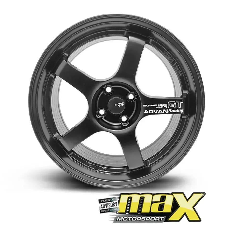 17 Inch MX512-17MB Advan GT Racing Style Wheel & Tyre Combo - 4x100 PCD