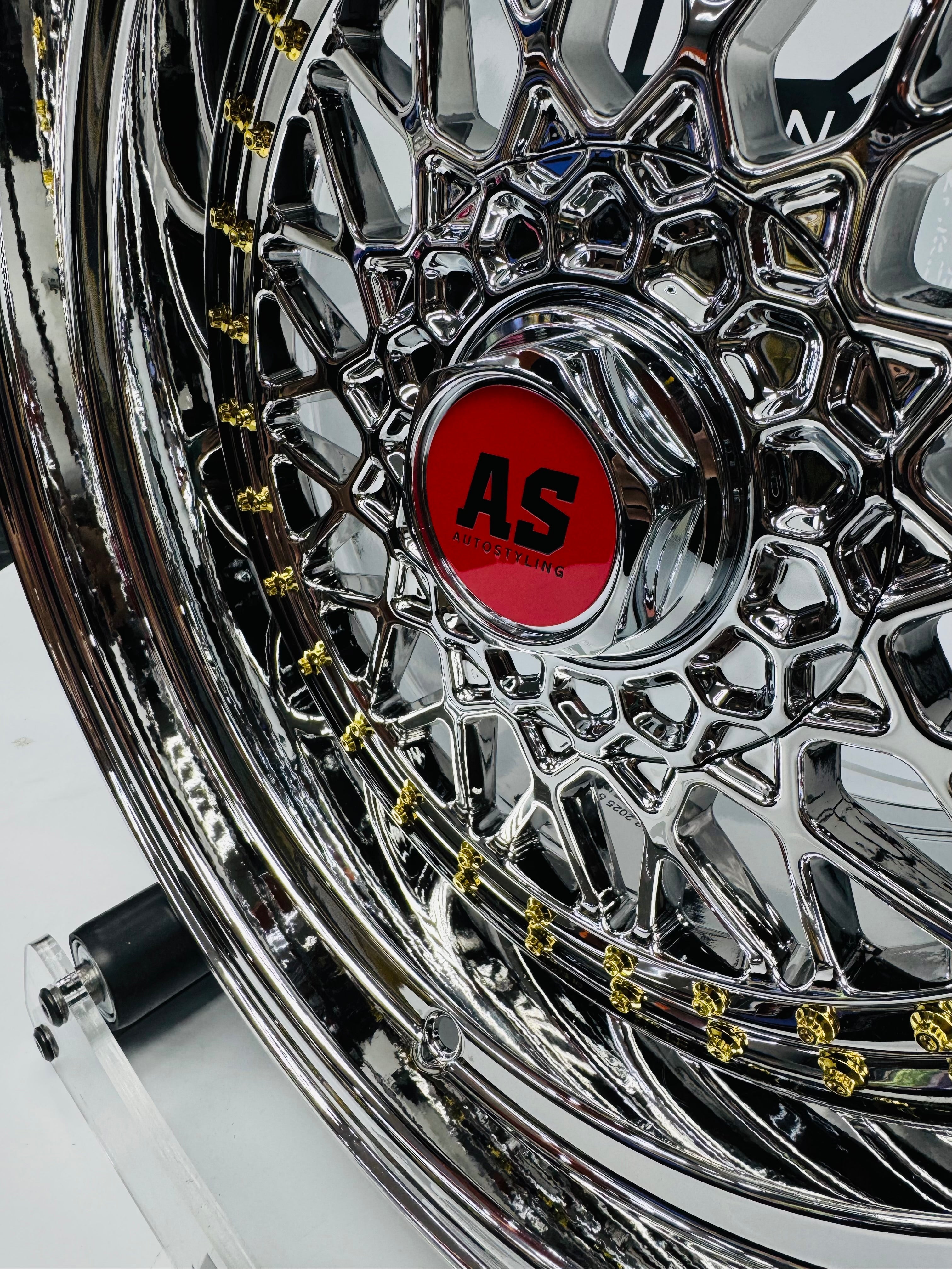 16” AS MESH BB5  CHROME 4/100PCD