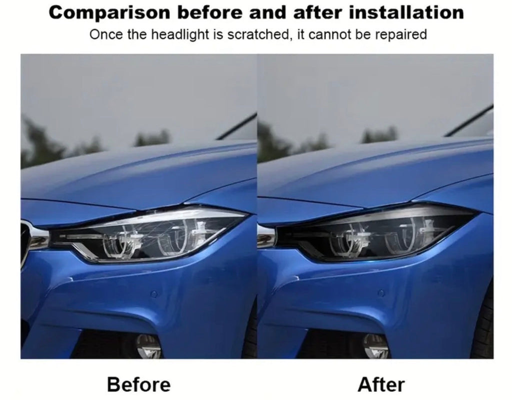 BMW F30 HEADLIGHT TINT SMOKED PRECUT