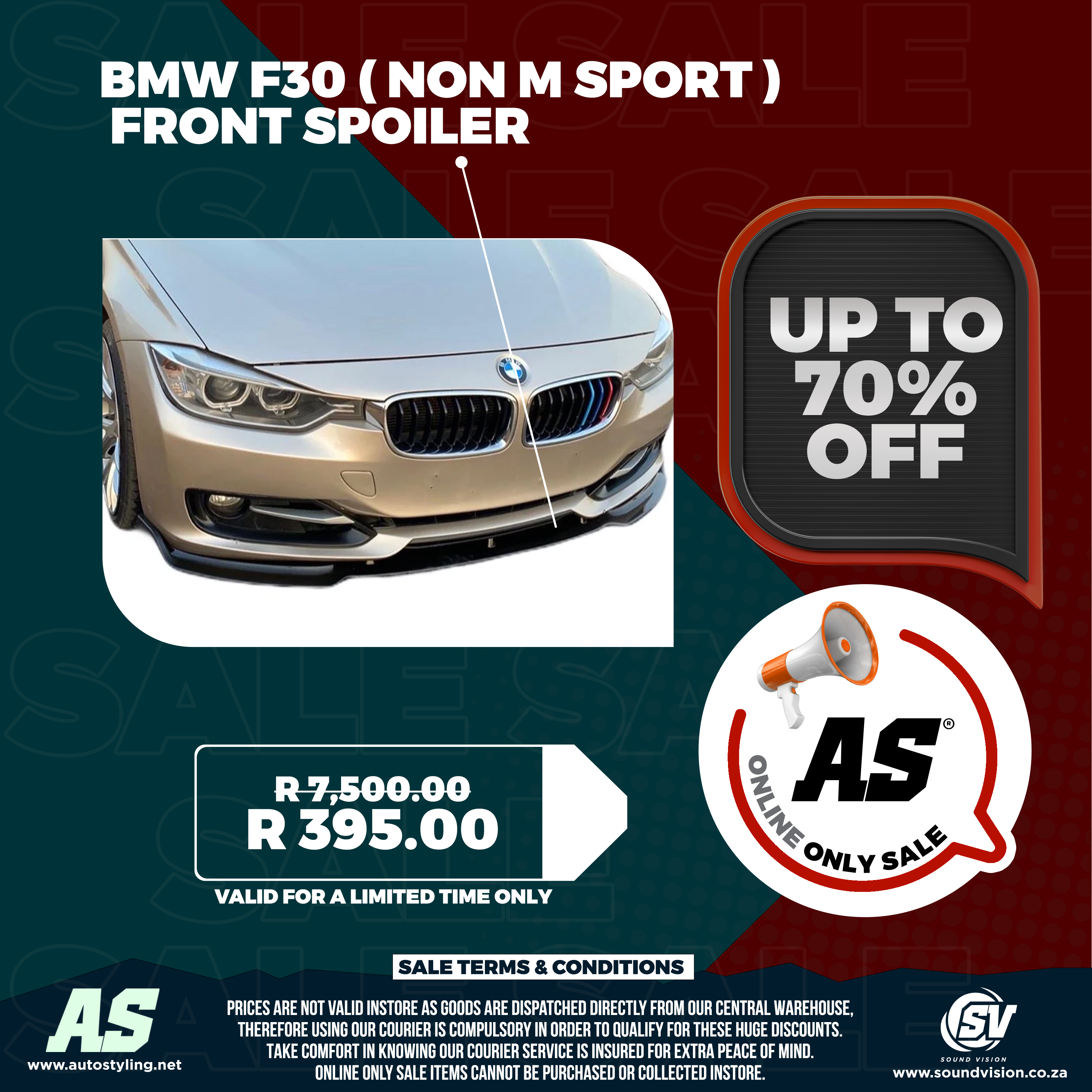 BMW F30 ( Non m sport ) front spoiler