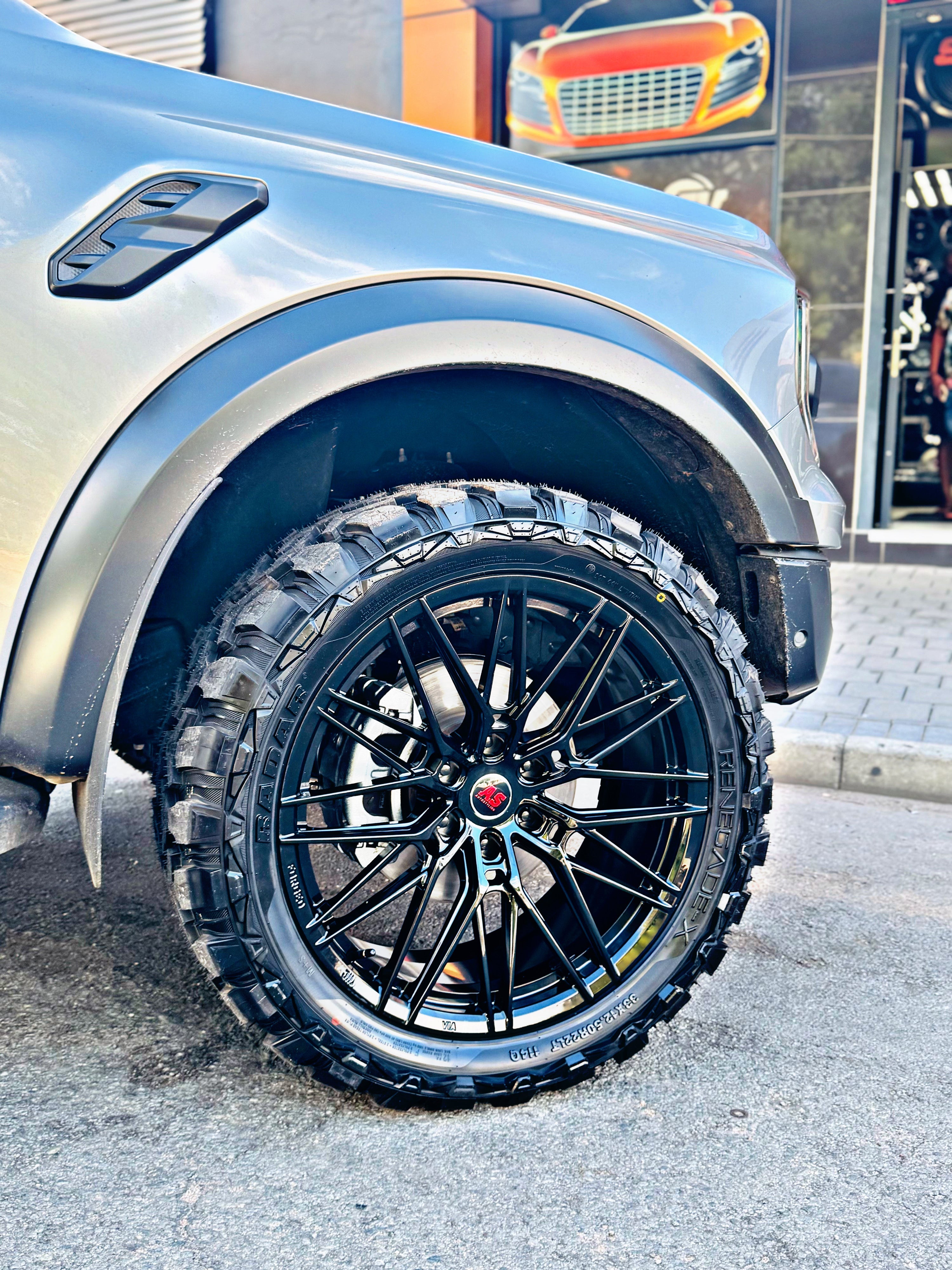 22”  AS-FORGED 81951 6/139 BAKKIE WHEELS GLOSS BLACK for next Gen Ranger & AMAROK only