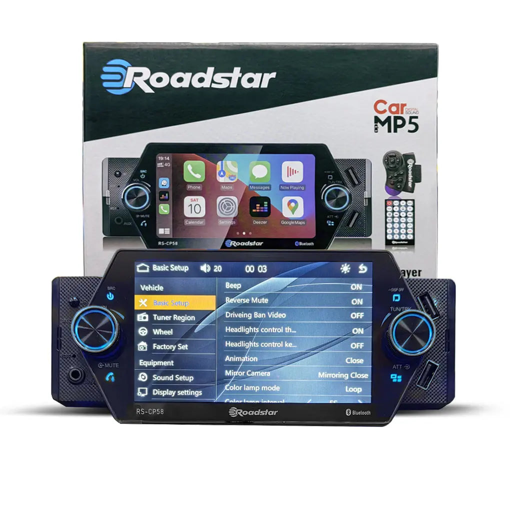 Roadstar 5.25 Inch Single Din Media Player With USB, Bluetooth, Android Auto & Apple Car Play