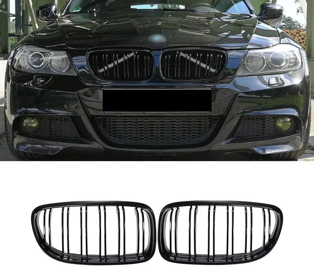 BMW E90 FACE LIFT DOUBLE GRILL GLOSS BLACK