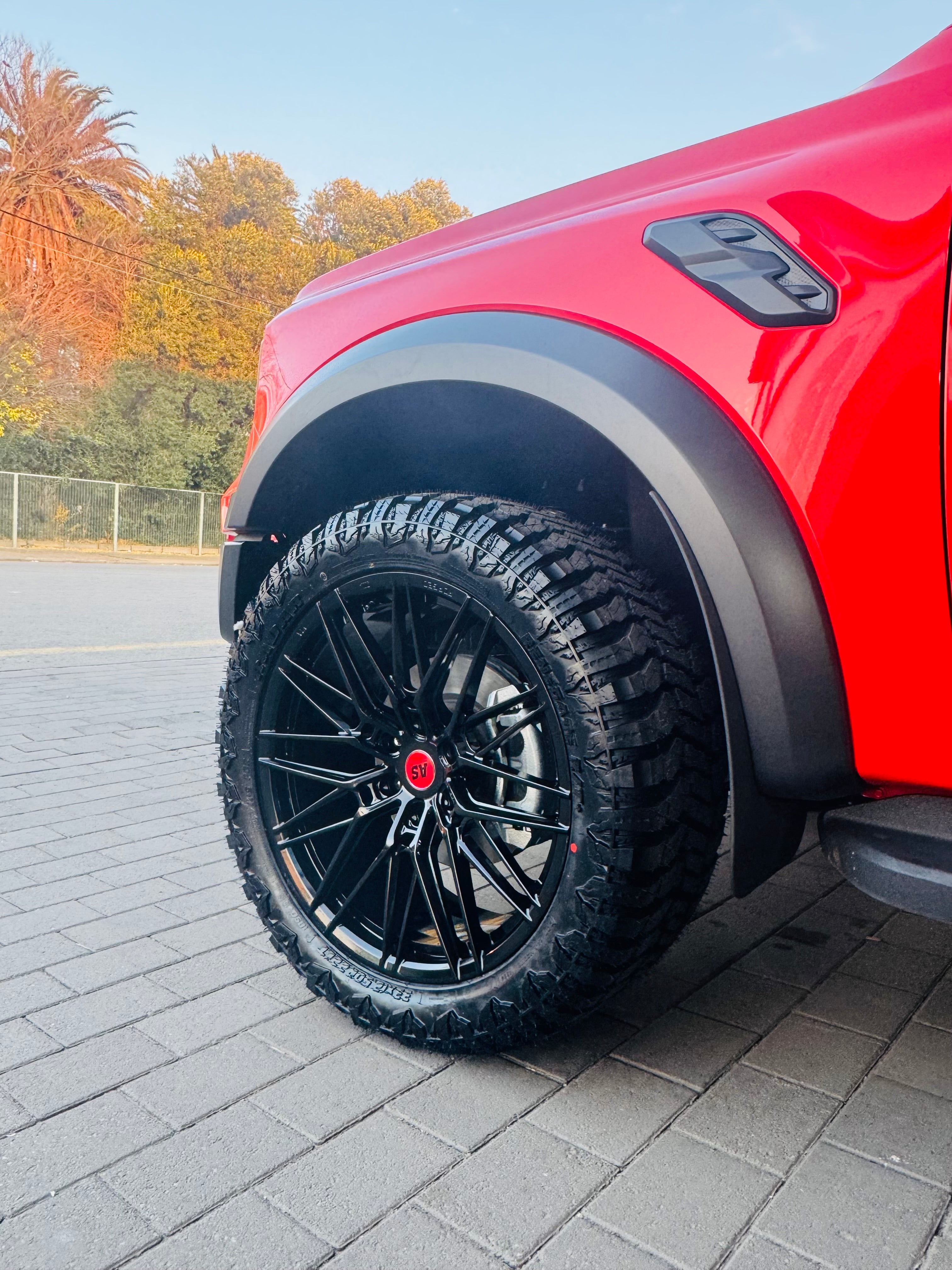 22”  AS-FORGED 81951 6/139 BAKKIE WHEELS GLOSS BLACK for next Gen Ranger & AMAROK only