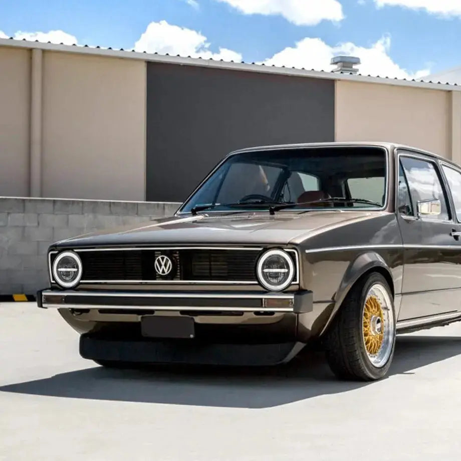 7 Inch Universal Jeep Style LED Headlights Plus Mounting Bracket (4-Piece)