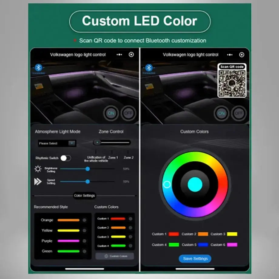 VW RGB App Controlled  Rear Emblem Reverse Camera Kit - Suitable To Fit - VW Golf 7 / 7.5