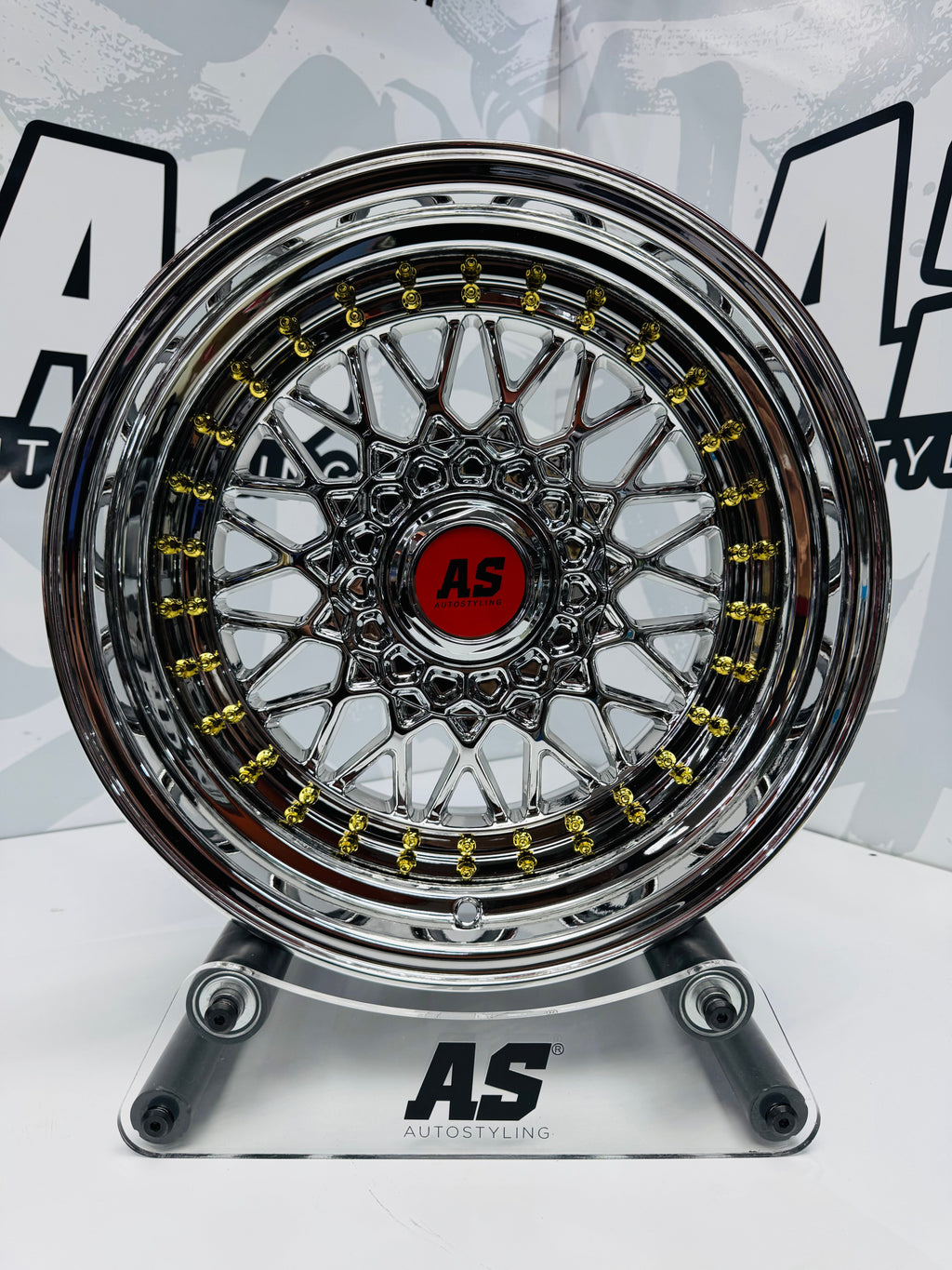 16” AS MESH BB5  CHROME 4/100PCD