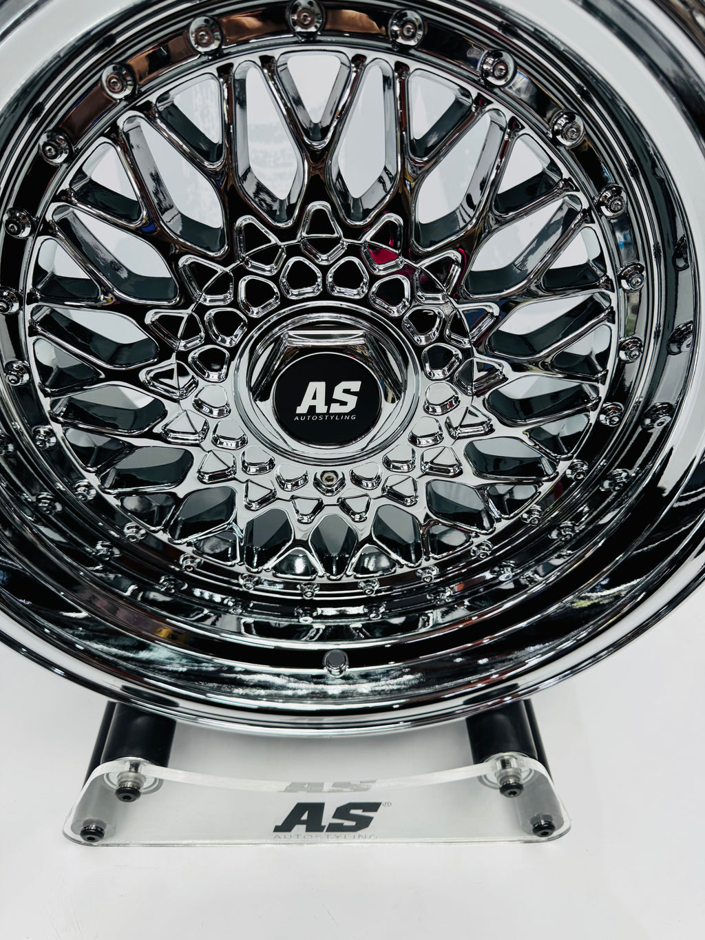 17” AS® CHROME WITH CHROME  STUDS  4x100 & 5x100 8.5j/ 10j