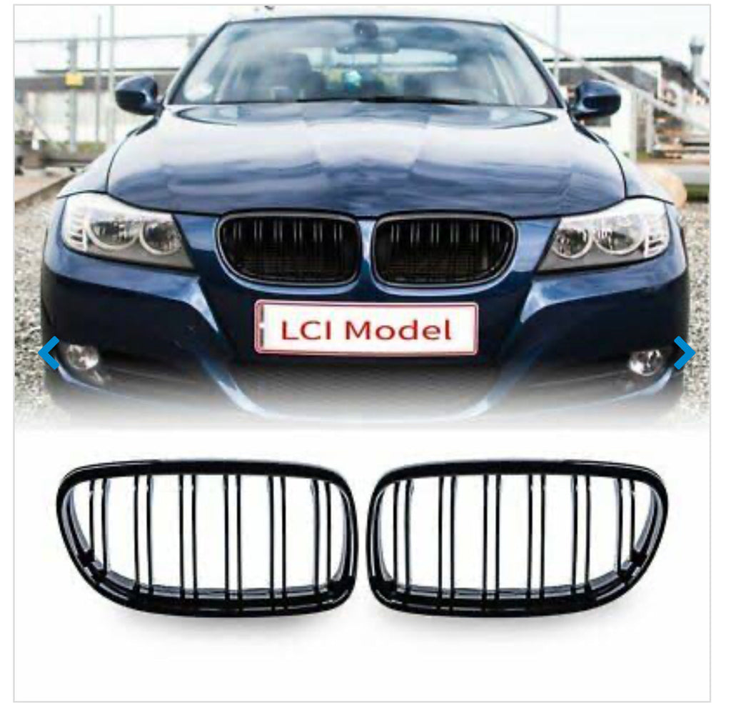 BMW E90 FACE LIFT DOUBLE GRILL GLOSS BLACK