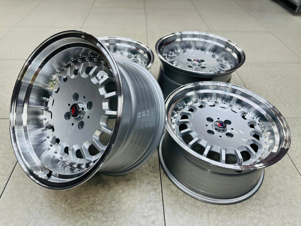 17” AS- E30 BOTTLE CAPS   8.5/10j 4/100  SILVER