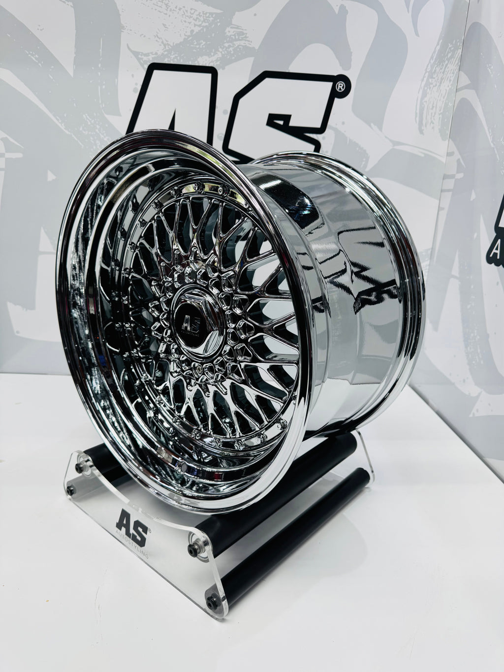 17” AS® CHROME WITH CHROME  STUDS  4x100 & 5x100 8.5j/ 10j