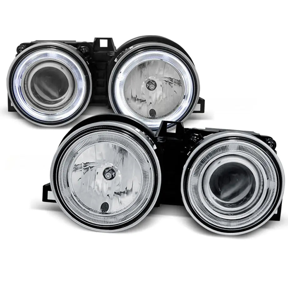 BM E30 3-Series Crystal Angel Eye Projector Headlights