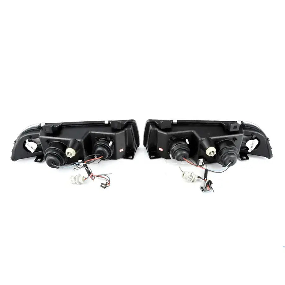 BM E36 3-Series (93-98) Chrome Angel Eye Projector Headlights - 4Dr