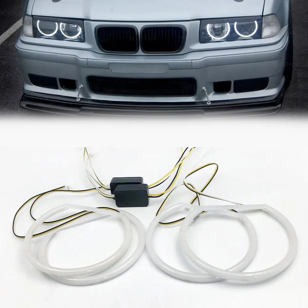 BM E36 Projector Headlight Single Function Cotton Angel Eye Rings