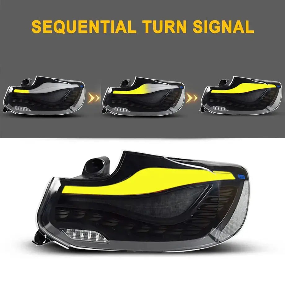 BM F22 / F23 2-Series CS Style OLED Sequential Smoked Black Taillights