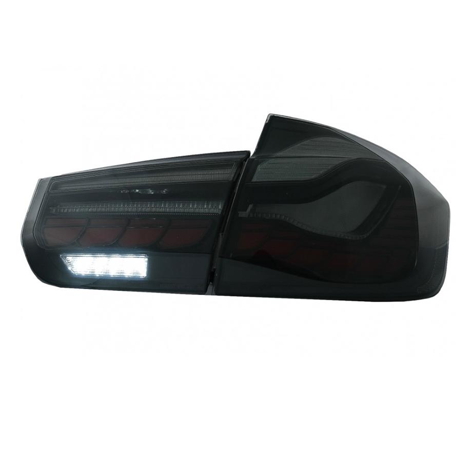 BM F30 3-Series CS Style OLED Sequential Smoked Black Taillights (12-18)