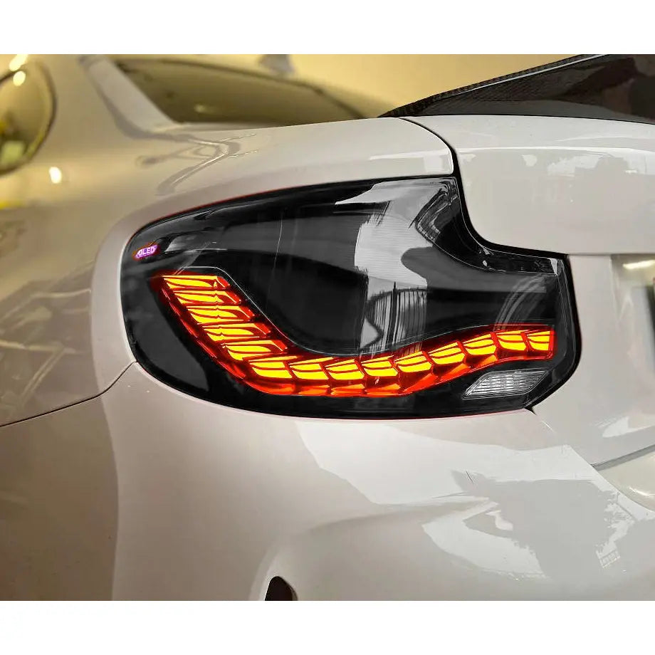 BM F87 M2 CS Style OLED Sequential Smoked Black Taillights