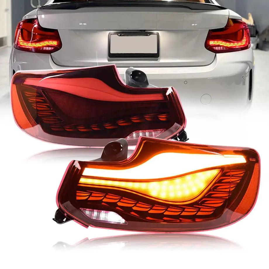 BM F87 M2 CS Style OLED Sequential Smoked Red Taillights