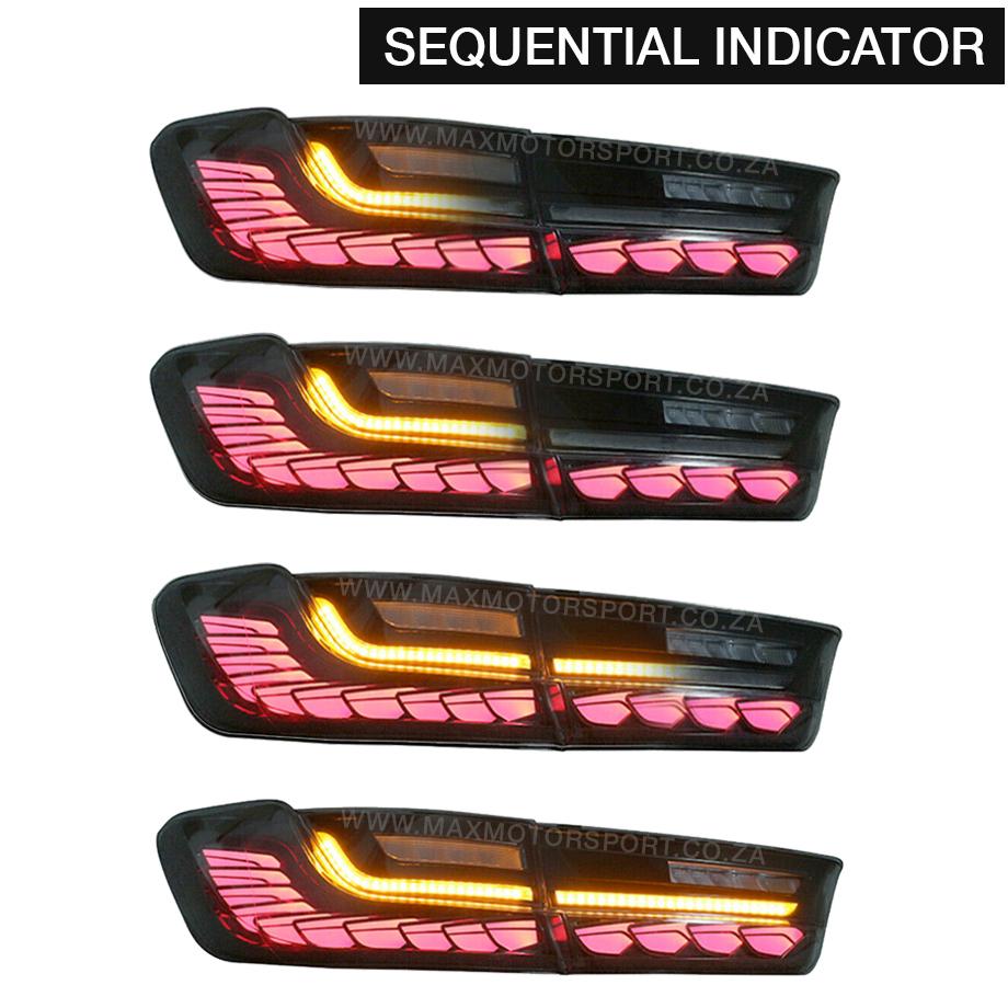 BM G20 3-Series CS Style OLED Sequential Smoked Black Taillights