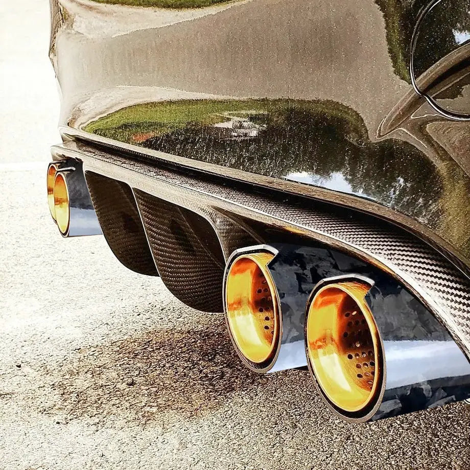 BM M-Series Performance Style Forged Carbon Fibre Exhaust Tail Pipes (70mm)
