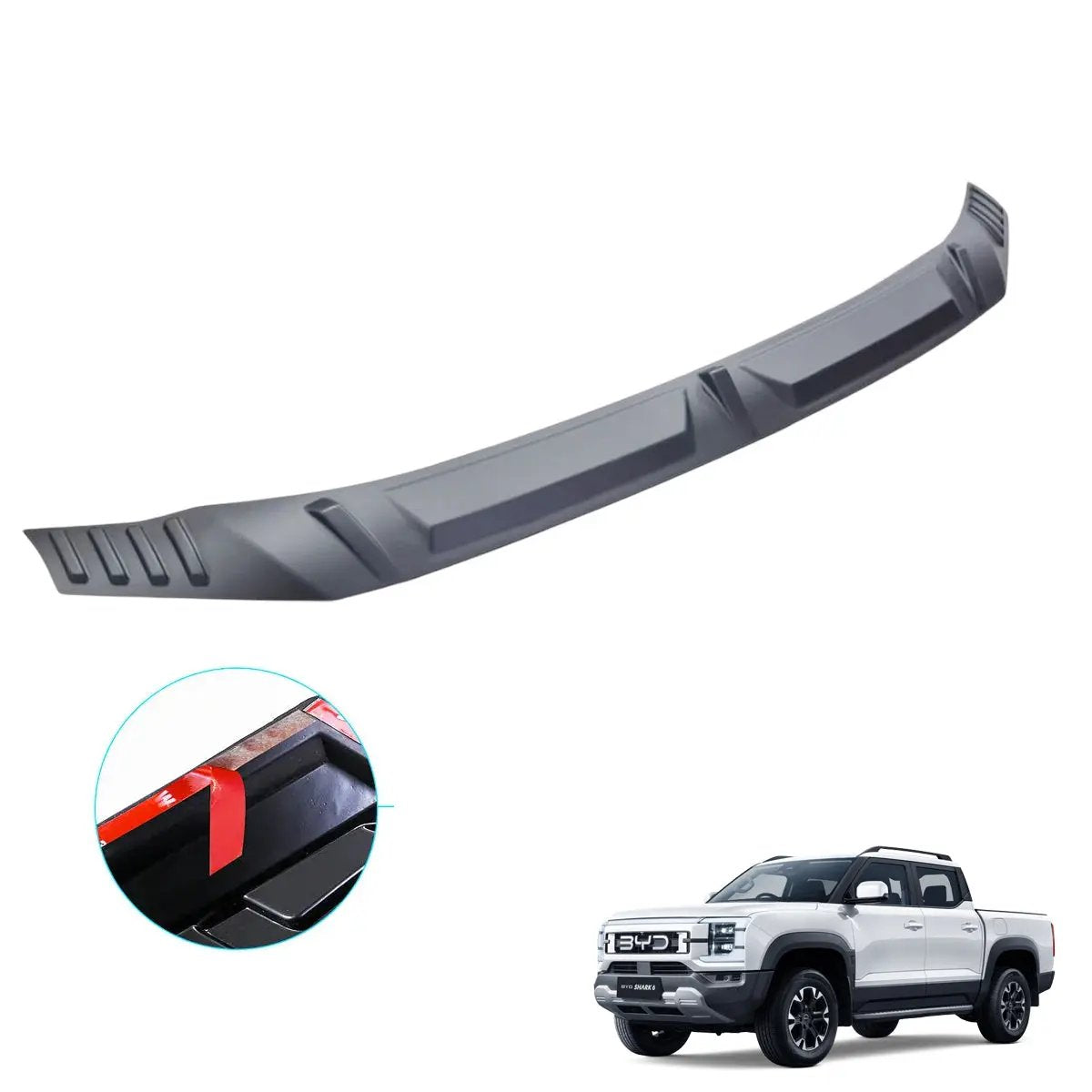 BYD Shark 6 (25-On) Gravel Style Stick-On Bonnet Guard - Matte Black