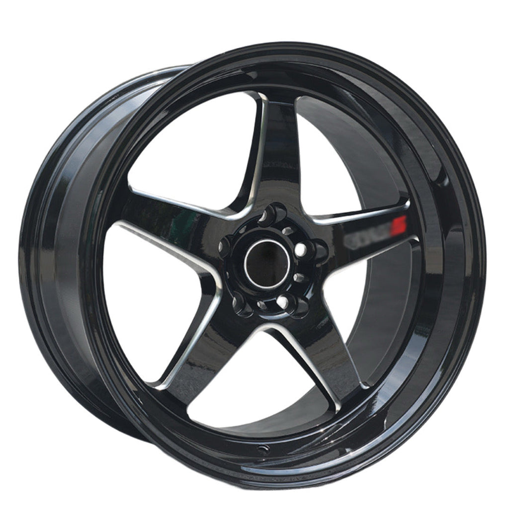 18” F99ZX307 5/114 BLACK with MILLING