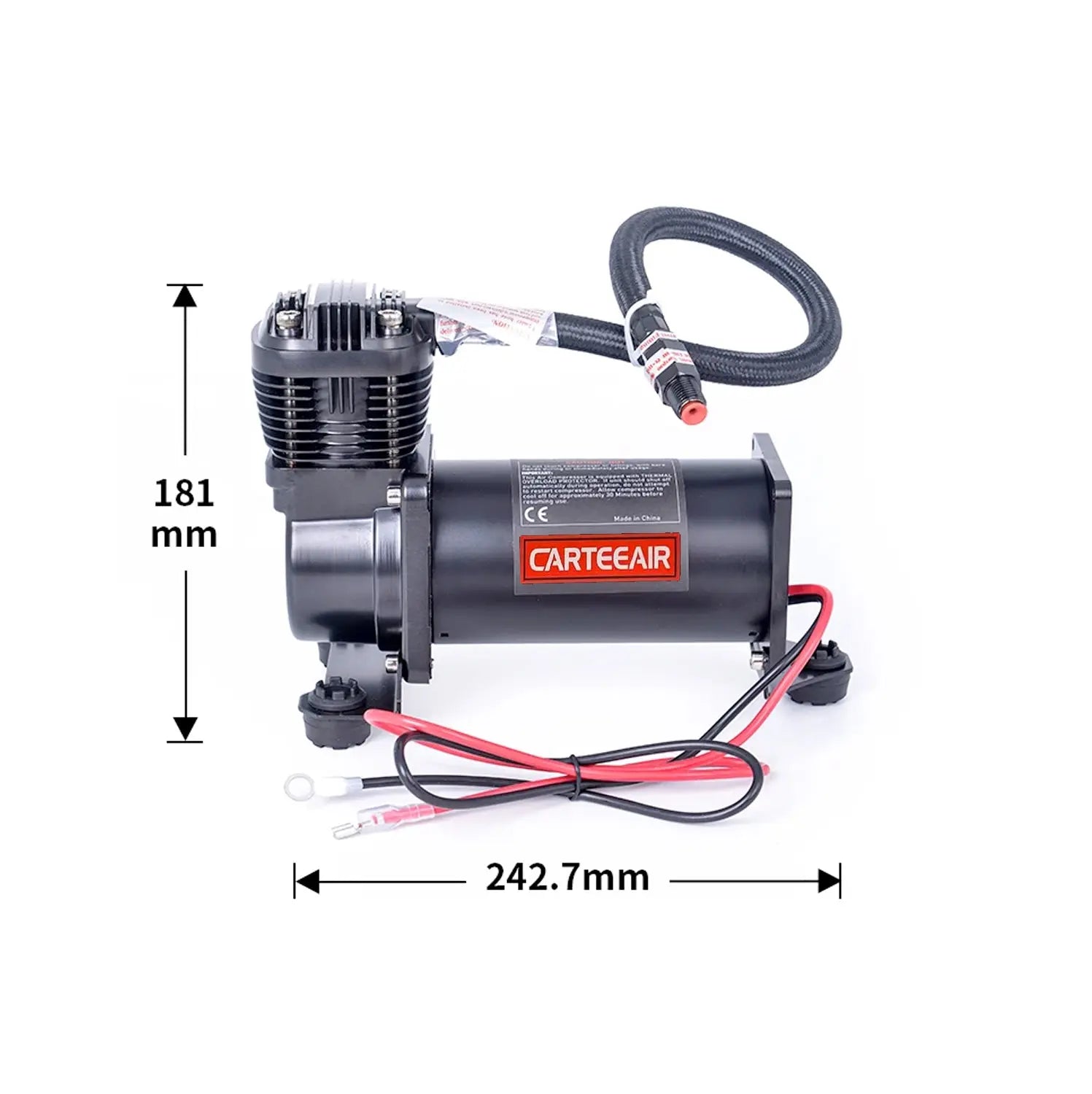 CarteeAir 420SQ Super Quiet Air Compressor (Black)