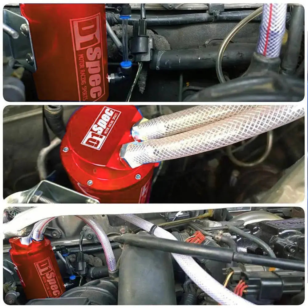 D1 Spec Round Oil Catch Tank (Red)