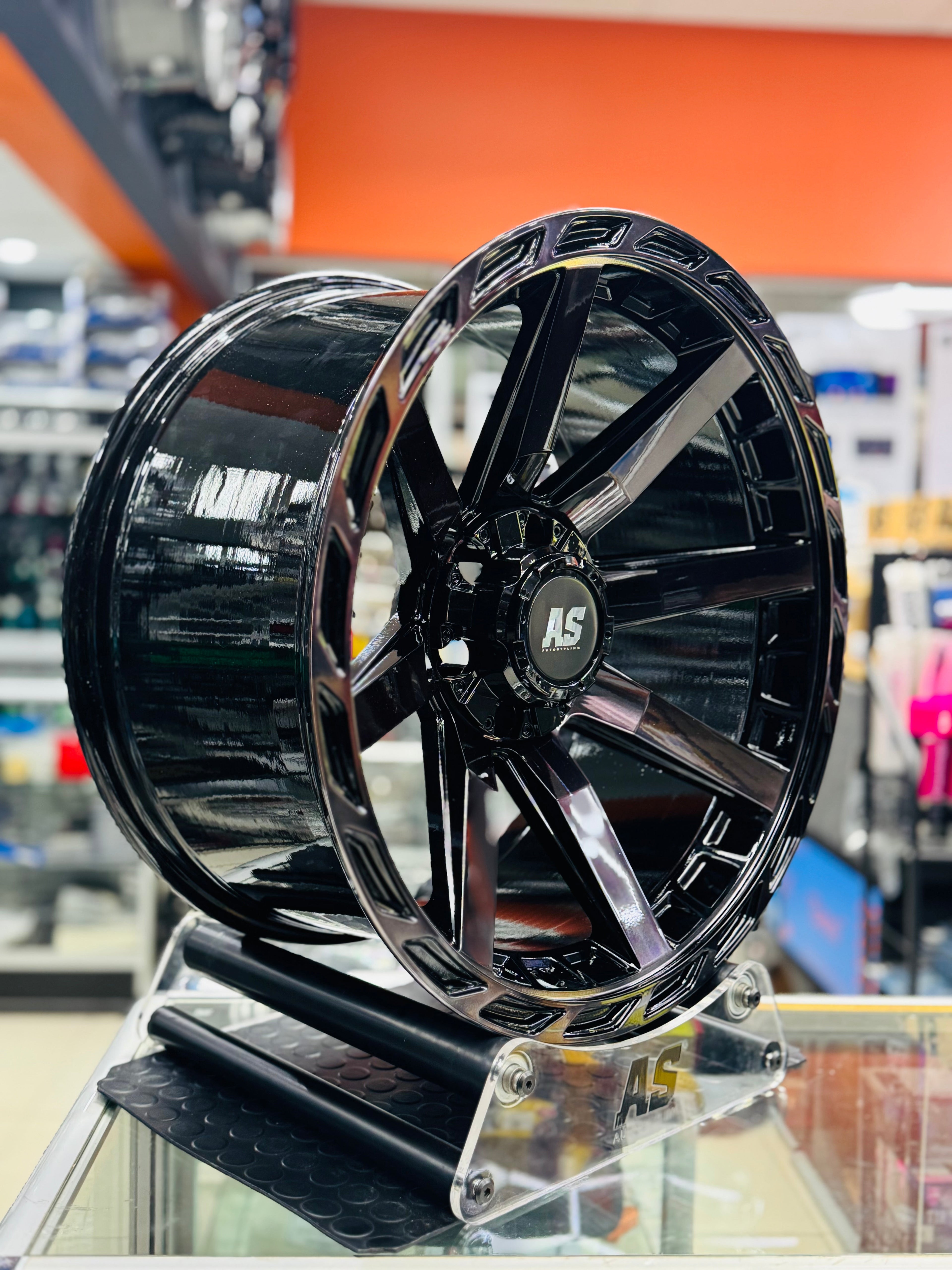 20” CONCAVO SERIES 316 GLOSS  BLACK BAKKIE RIMS 6/139 PCD