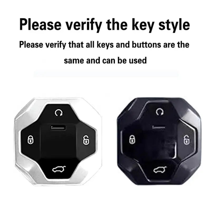 Jetour - Hard Shell Carbon-Look Metal Key Case Cover With Keyring