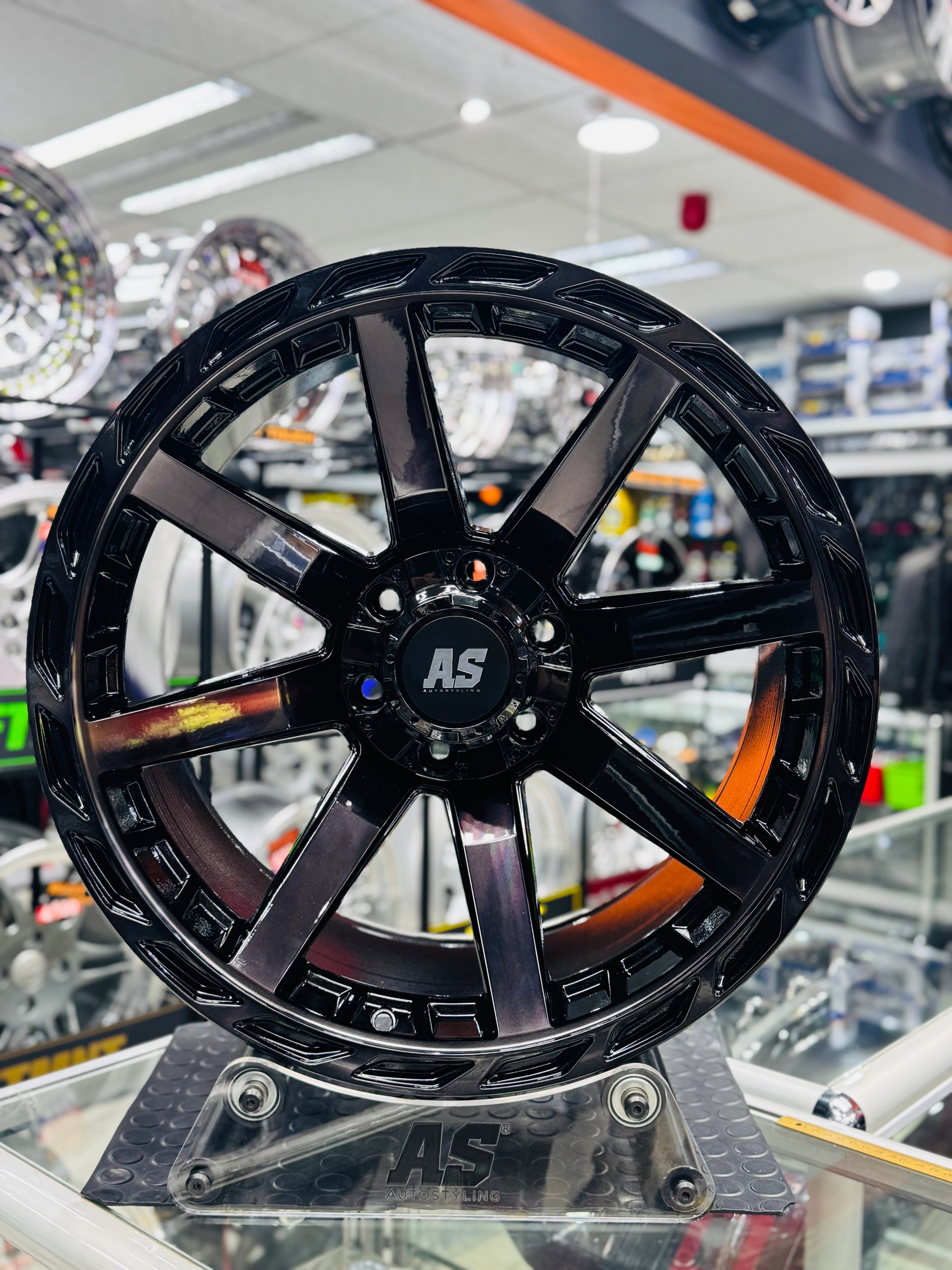 20” CONCAVO SERIES 316 GLOSS  BLACK BAKKIE RIMS 6/139 PCD