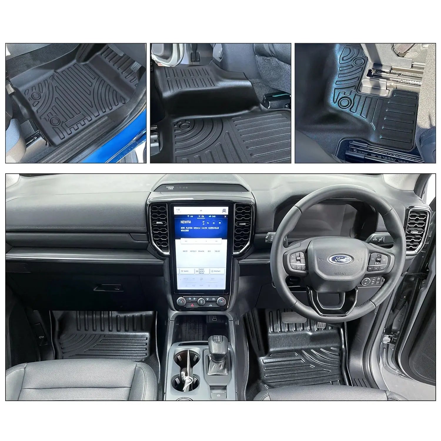 Everest Next Gen (21-On) Moulded TPE Rubber Floor Mats (4-Piece)