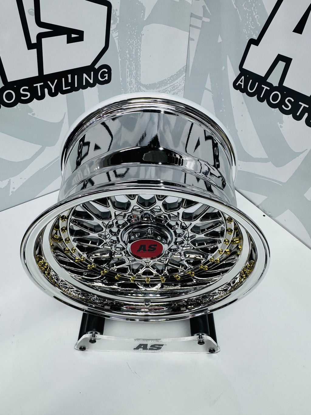 16” AS MESH BB5  CHROME 4/100PCD