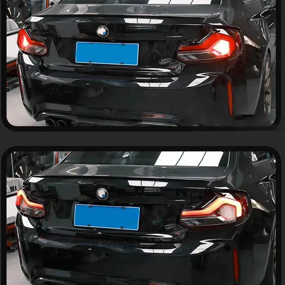 BM F22 / F23 2-Series GTS Style Sequential Smoked Black Taillights