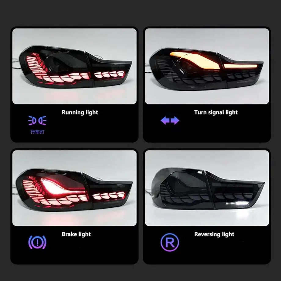 BM F82 / F83 M4 CS Style OLED Sequential Smoked Black Taillights (14-20)