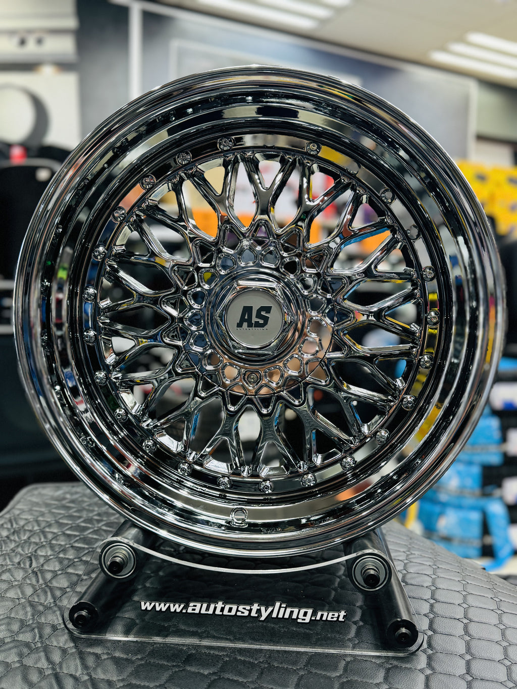 18” AS- MESH 5/112 5/114 SILVER CHROME