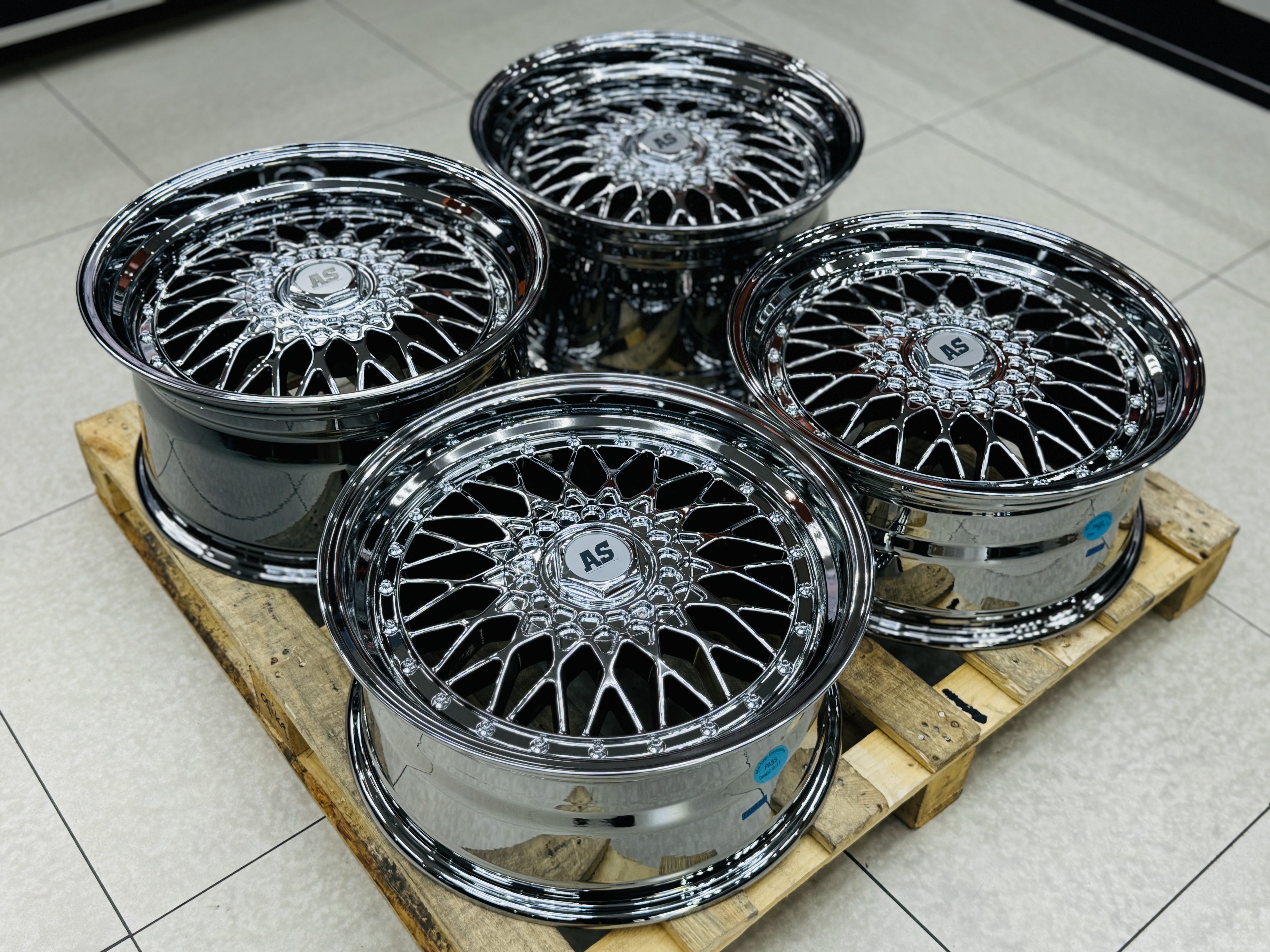 18” AS- MESH 5/112 5/114 SILVER CHROME