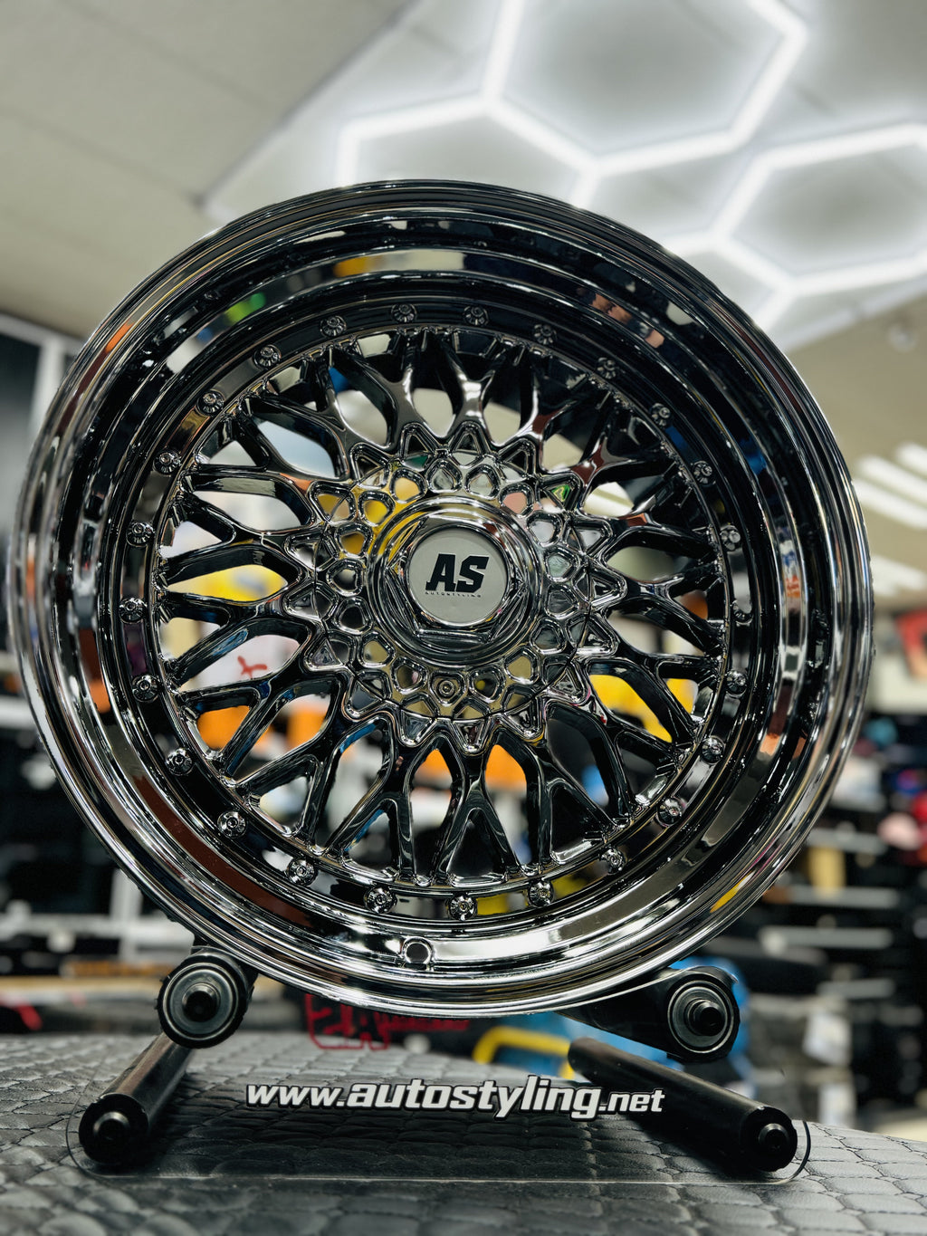 18” AS- MESH 5/112 5/114 SILVER CHROME