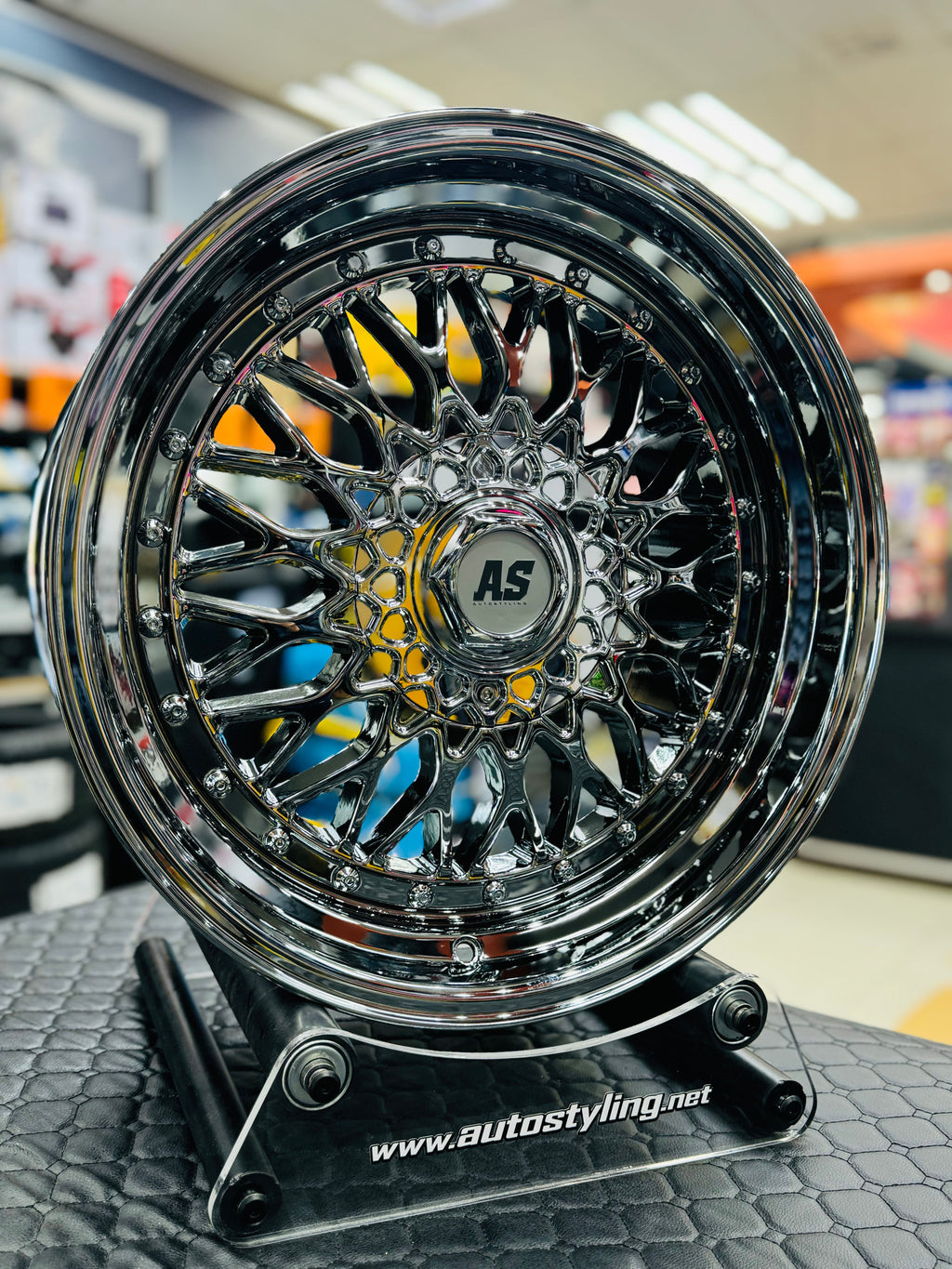 18” AS- MESH 5/112 5/114 SILVER CHROME